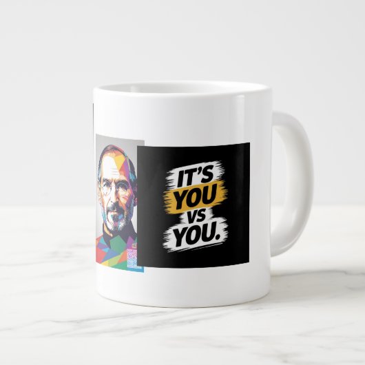 "Tijd is geld: besteed het verstandig, Wesly" Grote Koffiekop (Voorkant rechts)