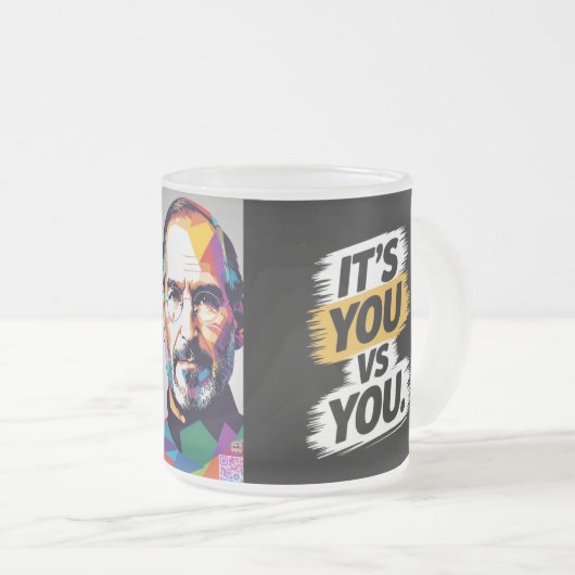 "Tijd is geld: besteed het verstandig, Wesly" Matglas Koffiemok (Voorkant rechts)