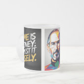 "Tijd is geld: besteed het verstandig, Wesly" Matglas Koffiemok (Voorkant links)