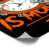 Tijd is Geld Drip Dunk Low Patent Halloween Orang Poster (Hoek)