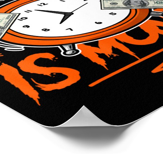 Tijd is Geld Drip Dunk Low Patent Halloween Orang Poster (Hoek)