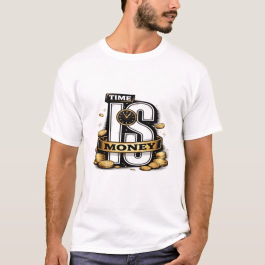 Tijd Is Geld Heren T-shirt (Voorkant)