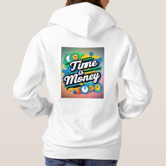 Tijd is geld hoodie (Achterkant)