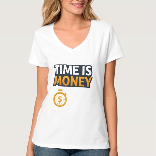Tijd is Geld – Hustle Mindset T-Shirt | Ondernemer (Voorkant)