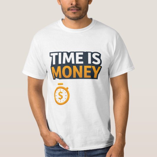 Tijd is Geld – Hustle Mindset T-Shirt | Ondernemer (Voorkant)