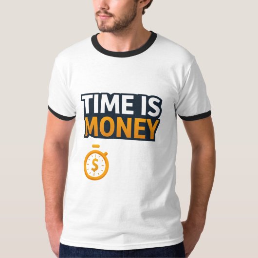Tijd is Geld – Hustle Mindset T-Shirt | Ondernemer (Voorkant)