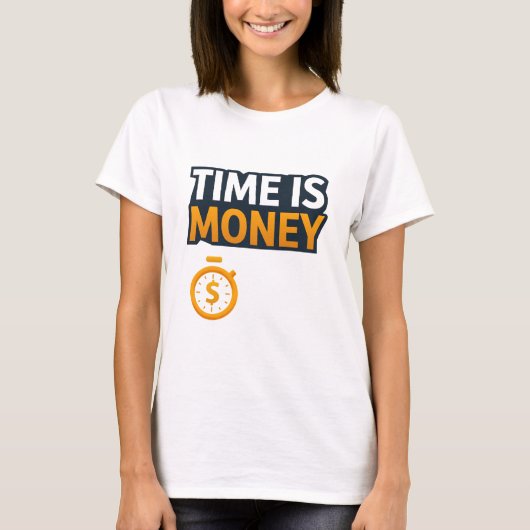 Tijd is Geld – Hustle Mindset T-Shirt | Ondernemer (Voorkant)