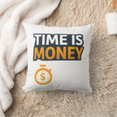 Tijd is Geld – Hustle Mindset T-Shirt | Ondernemer Kussen (Deken)