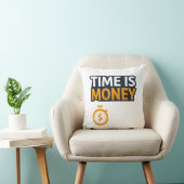 Tijd is Geld – Hustle Mindset T-Shirt | Ondernemer Kussen (Stoel)
