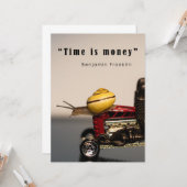 Tijd is geld kaart (Voorkant / Achterkant in situ)