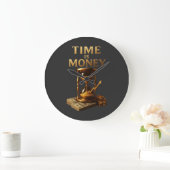 Tijd is Geld | Krachtig Motiverend Ontwerp Grote Klok (Huis)