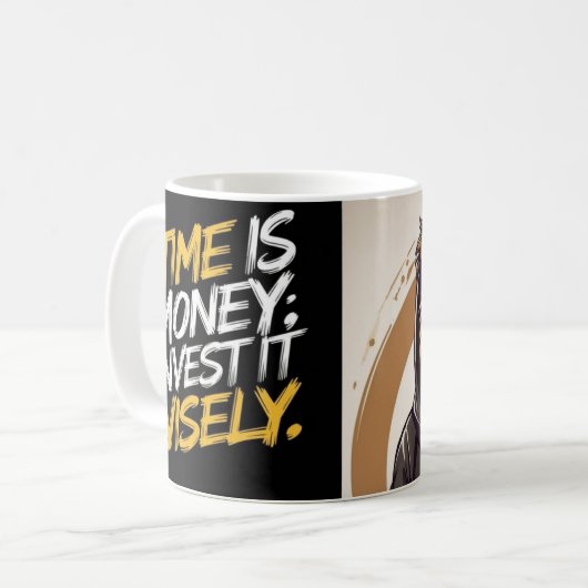 Tijd is geld - Mok (Voorkant links)