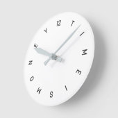 Tijd is geld - muurklok ronde klok (Hoek)