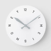 Tijd is geld - muurklok ronde klok (Voorkant)