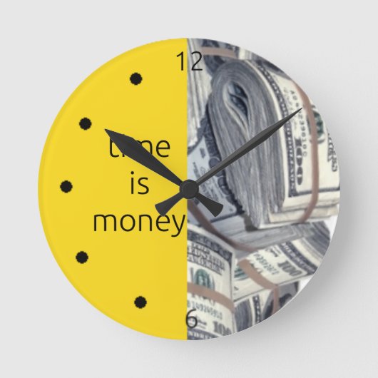 Tijd is geld ronde klok (Voorkant)
