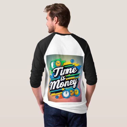 Tijd is geld t-shirt (Achterkant volledig)