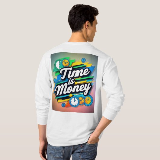 Tijd is geld t-shirt (Achterkant volledig)