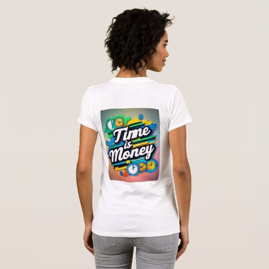Tijd is geld t-shirt (Achterkant volledig)