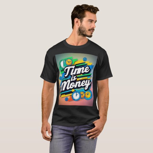 Tijd is geld t-shirt (Voorkant volledig)