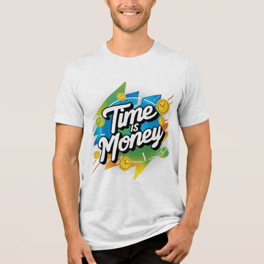 Tijd is geld Tri-Blend shirt (Voorkant)