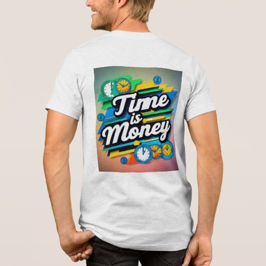 Tijd is geld Tri-Blend shirt (Achterkant)