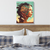 Tijd is helemaal in je hoofd canvas afdruk (Insitu (Slaapkamer))