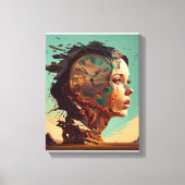 Tijd is helemaal in je hoofd canvas afdruk (Voorkant)