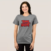 Tijd Is Kort Motiverend Typografisch Ontwerp Tri-Blend Shirt (Voorkant volledig)
