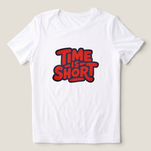 Tijd is kort Tri-Blend shirt (Design voorkant)
