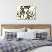 tijd is kostbaar canvas afdruk (Insitu (Slaapkamer))