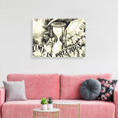 tijd is kostbaar canvas afdruk (Insitu (Woonkamer))