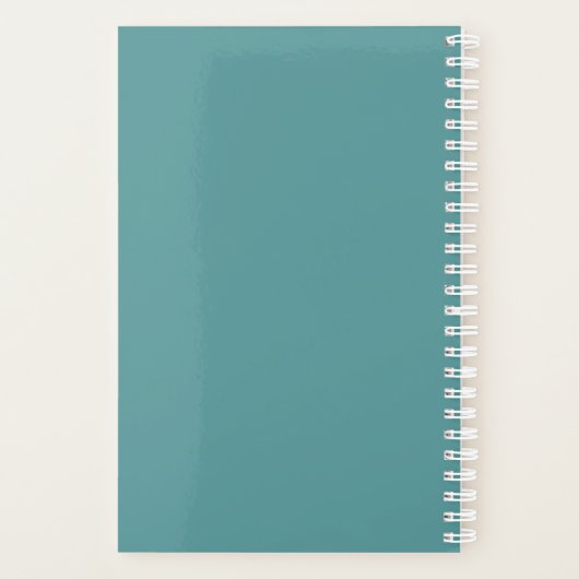 Tijd is nu Quote l Modern Blue Pastel Weekly Planner (Achterkant)