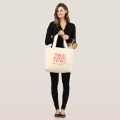 Tijd is tegen ons grote tote bag (Voorkant (model))