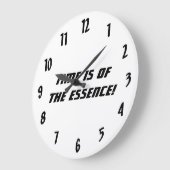 Tijd is van essentieel belang! - Zwart en wit Grote Klok (Hoek)