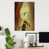 Tijd is waardevol | AI Art Poster (Thuiskantoor)