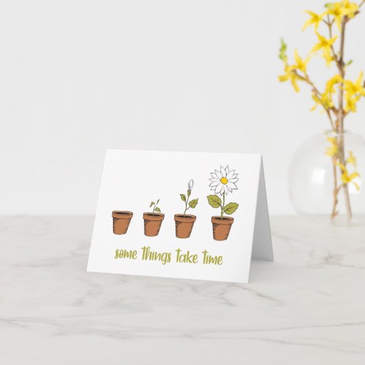 Tijd Kaart (Gele Bloem)