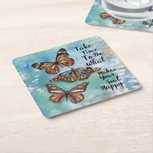 Tijd Kartonnen Onderzetters (Schuin)