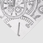 Tijd klokken Zwart wit witpapier voor loskoppeling Tissuepapier (Detail)