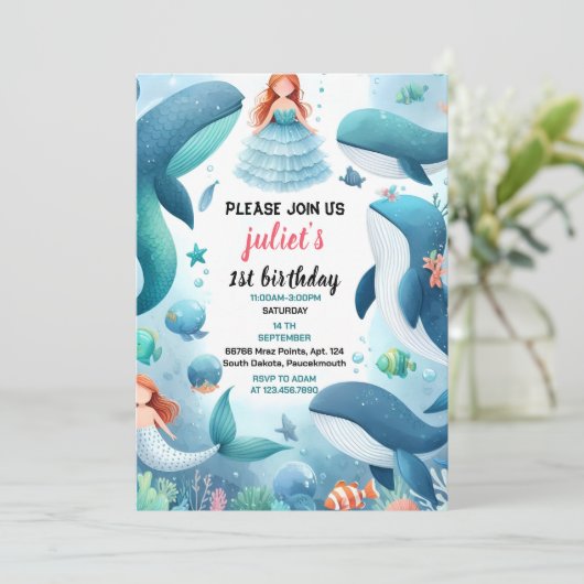 tijd koele vis zee blauwe walvishaai 1e Verjaardag Kaart (Staand voorkant)