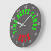 Tijd komt nooit achteraan wandklok (Hoek)
