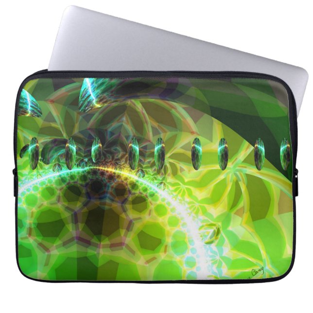 Tijd - Limoen en goudgroei Laptop Sleeve (Voorkant)