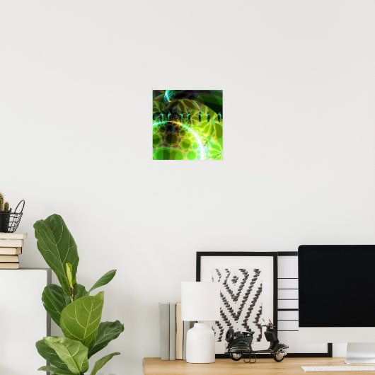 Tijd - Limoen en goudgroei Poster (Thuiskantoor)