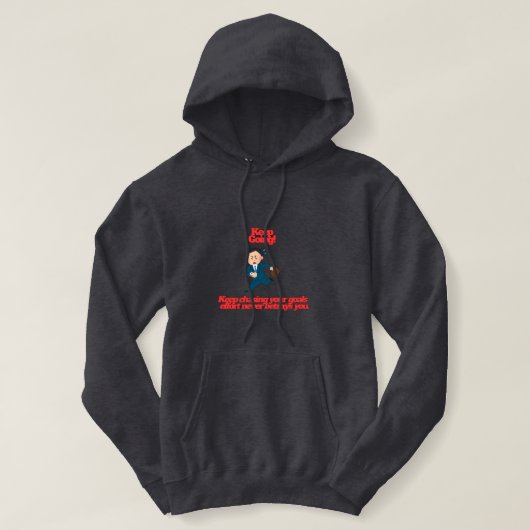 Tijd loopt – Minimalistische typografieposter Hoodie (Design voorkant)