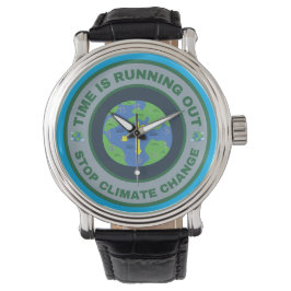 Tijd loopt op. Stop klimaatverandering Horloge