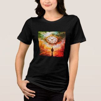 Tijd loopt ten einde Mannen/Vrouwen Kort Mouw Tri-Blend Shirt