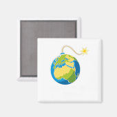 Tijd loopt ten einde Sticker  Magneet (Voorkant / Achterkant)
