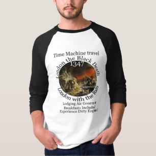 TIJD MACHINE REIS LONDEN 1347 ZWARTE DOOD T-SHIRT