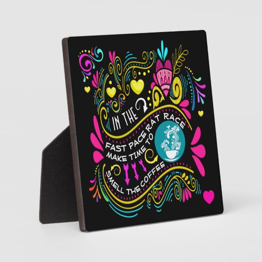 Tijd maken om de COFFEE Plaque te smokkelen Fotoplaat (Voorkant)