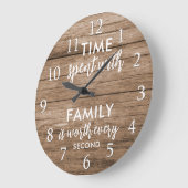 Tijd met familiekandidaat Typografie Rustisch hout Grote Klok (Hoek)