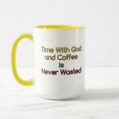 Tijd met God en koffie is nooit verspilde Mok (Links)